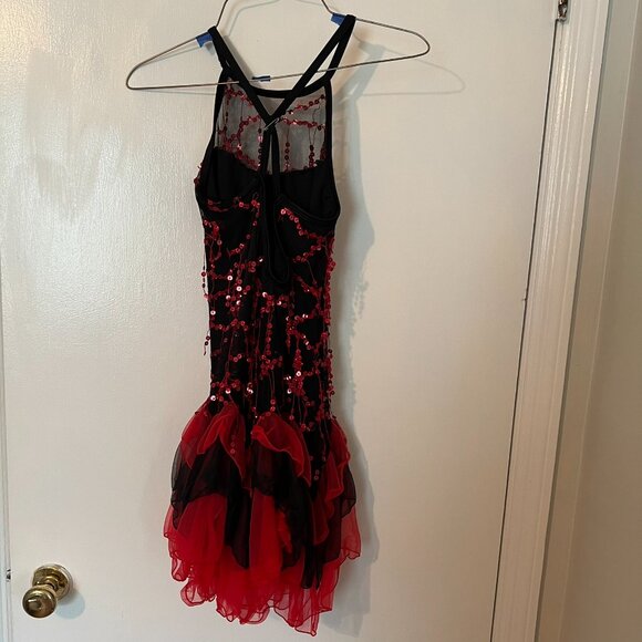 Revolution Dancewear Adult Small Style# 0125 Black and Red Sequin Costume - Picture 4 of 10